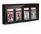 Emfogoo Porta Carte Collezionabili, Espositore per Carte da Parete, Legno Contenitore per Carte da Baseball Sportive Vlassificate Collezionabili, Vista Chiara, per Collezione di Giochi di Carte (Nero)