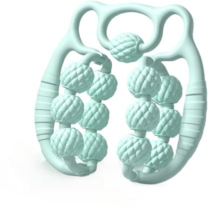 Ortorex Pilates Rolle Neck Massager Massage Roller Muskel Relaxer Roller, Arm Bein Massage Kreisförmige Beinklemmen Für Golfer Ellbogen, Wade (13 Räder Grün)