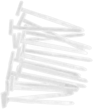 usofrint 50Pcs Nylon Universal Cable Tie Buckle, Heavy Self-Locking Zip Ties Holder, Multipurpose Heavy Duty Nylon Cable Tie Buckle for Auto Repair Tools & Daily Use (White 50Pcs)