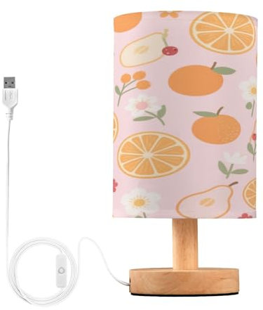 Lampes de table LED à texture florale rose, baies oranges, poires, veilleuses pour enfants, lampe de salle de bain pour chambre d'enfant, lumière chaude lamparas de recamaras
