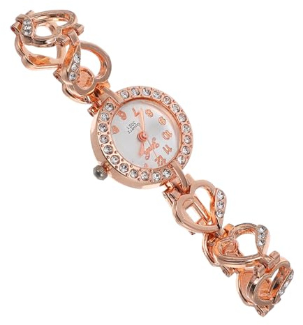 Beavorty Elegante Damenuhr als Stilvolles Geburtstagsgeschenk mit Präzisem Quarzwerk und Strassverzierung in Gold Legierung Modische Armbanduhr für Frauen