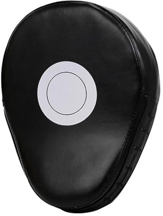 SUBLXPoten Handpratzen Boxen 2PCS Gebogene Boxhandzielscheibe PU-Leder Schlagpolster(Black)