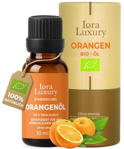 Bio Orangenöl 30ml – 100% Reines Ätherisches Öl | Lebensmittelecht | Citrus Sinensis für Aromatherapie, Küche & Natürliche Pflege