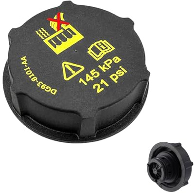 Radiator Cap,Coolant Reservoir Cap Set,Replacement Coolant Caps for Ford Fiesta Focus 145 kPa 21psi Pressure Control Reliable Cooling Performance Easy to Install for Focus Owners,DIY Enthusiasts,