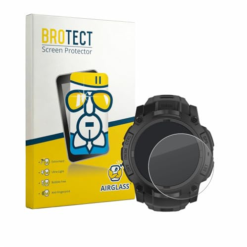 BROTECT Schutzglas für Garmin Instinct 3 Tactical Edition (50 mm) Schutzfolie Panzer Folie Glas[Extrem Kratzfest, Anti-Fingerprint, Ultra-]