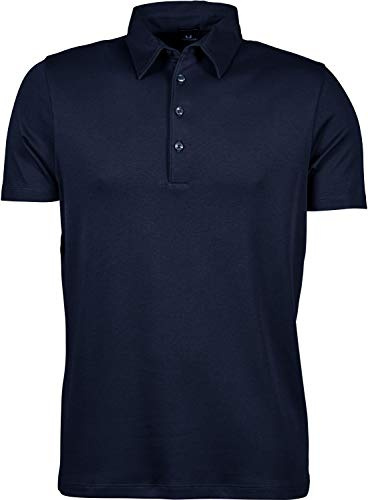 Tee Jays Mens Short Sleeve Polo Shirts, Navy Blue, X-Large. TJ1440