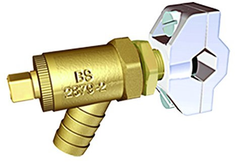Self Cutting Drain Cock, Brass