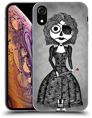 Head Case Designs Augenklappe Gotische Puppen-Skizzen Soft Gel Handyhülle Hülle kompatibel mit Apple iPhone XR