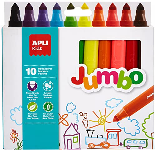 APLI Kids 16804 - Filzstifte, Jumbo, 10 Stk., einzeln