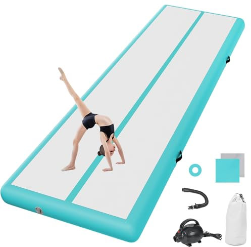 airtrack matte mit elektrischer Luftpumpe 20cm hoch 6M Tumbling Matten Aufblasbare turnmatte Matte gymnastikmatte Yogamatte Camping Trainingsmatte