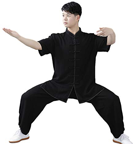 Air Swimmers Artes Marciales Ropa | Unisex Traje para Tai Chi y Meditación | Tradicional Chino Uniforme Está Hecho (XL,A)