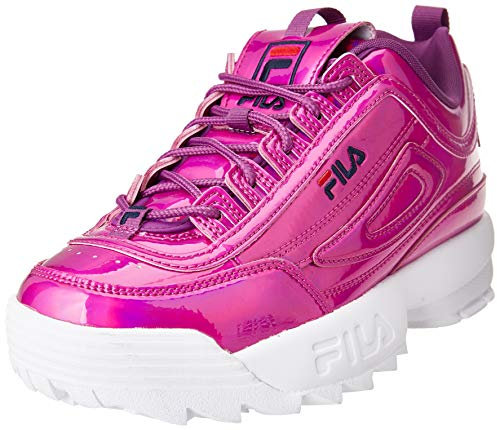 FILA Disruptor F kids Unisex-Kinder Sneaker, Violett (Black Polkadot), 29 EU