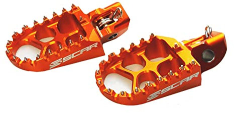SCAR Repose cale pied Evolution Compatible avec KTM EXC TPI 150 250 300 18-22 - Orange