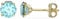 Aeon Birthstone Stud Earrings - March Blue Aquamarine | 9ct Yellow Gold & Cubic Zirconia Diamond | Polishing Cloth Included
