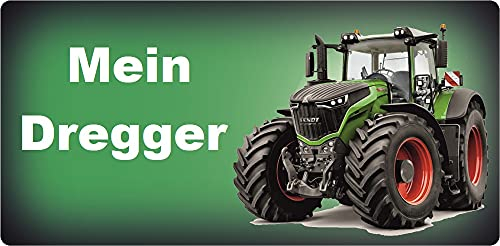 Nummernschild Fendt selbst gestalten, Traktor, Bulldog, Trecker, Trekker, Individuelles Aluminium-Schild, Kfz-Kennzeichen-Schilder