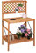Relaxdays Pflanztisch, klappbarer Gartenarbeitstisch, HBT: 151,5 x 91 x 62 cm, Garten, Pflanzbank mit Ablage, Hellbraun