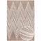 Mynes Home Webteppich Kurzflor Wohnzimmer Teppiche in Beige - 3D Vintage Abstraktes Zick Zack Muster - weich und pflegeleicht - Grösse 160x230 cm