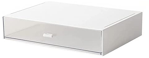Desk Organizer-Stackable Organizer Drawers, Plastic Makeup Organizer, Desktop Storage Great for Office Organization School Home - 1drawers (White)