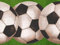 Dundee Deco DDAZBD9246 Peel and Stick Wallpaper Border - Sport White Black Soccer Balls Wall Border Retro Design, 15 ft x 7 in (4.57m x 17.78cm), Self Adhesive