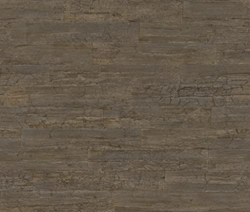 Rasch Tapete 537055 - Vliestapete in Greige mit Holzoptik aus der Kollektion Curiosity - 10,05m x 0,53m (LxB)