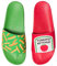 Dedoles Badeschuhe & Hausschuhe viele lustige Designs Bücher Kaffee Katze Party Pizza Dackel Fuchs Panda Delfin Geschenk, Farbe: Pommes mit Ketchup, Gr.: 37 EU