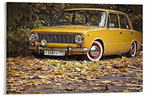 Vintage-Auto-Poster Murat 124 Lada 2101 Poster, dekoratives Gemälde, Leinwand, Wandposter und Kunstbild, modernes Familien-Schlafzimmer, Dekoration, Poster, 60 x 90 cm