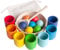 perfk Toddlers Balls in Cups Montessori Toy Matching and Counting Toy Fine Motor Early Education Toys Training Logical Thinking for 1+ Year Old, 7 Color