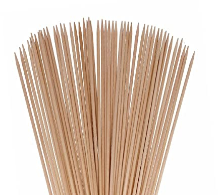 INNSPIRO Bastones pinchos madera natural 200x2,5mm. 50u.