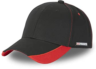 Tracker Kappe Herren Angenehm, Cap Herren, Ultraweich, Hypoallergen, Schwarz Rot, Einheitsgröße