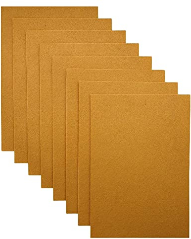 Jtnohx Steifer Filz, 2mm Dickes Filz zum Basteln, 8 Stuck 20x30cm Bastelfilz, Filzstoff Quadrate für DIY-Projekte (Braun)