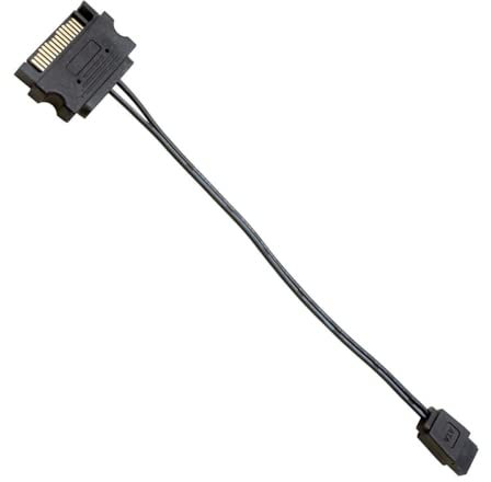 RUITEXUN Câble adaptateur d'alimentation SATA mâle 15 broches vers SATA femelle 6 broches Slimline pour DVD, Blu-ray, CD, HDD, SSD Drive