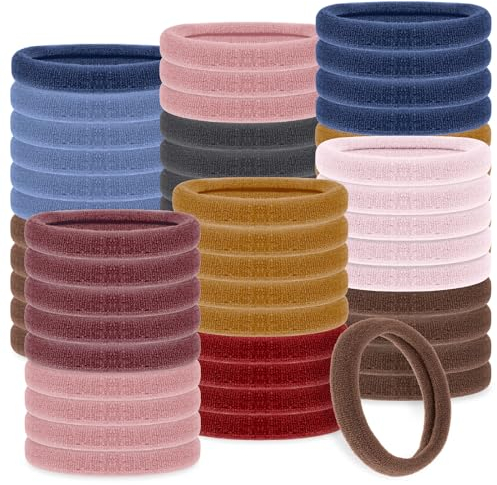 cobee 100 Stück Haargummis für Frauen, elastische Pferdeschwanzhalter Haargummis Haarschmuck (Bunt, 4 mm)