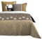 Stof - Parure Housse de Couette Estrella 240x220 cm et 2 taies d'oreiller 63x63 cm - 100% Coton 57 Fils, certifiée Oekotex, Couleur Or, Montagne, Flocons, Doré