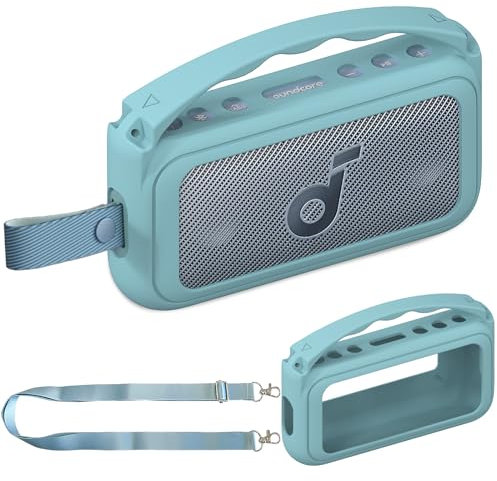 RAWECUD Silicone Cover Case for Soundcore Motion 300 Wireless Hi-Res Portable Speaker, Protective Holder Skin for Motion 300 Speaker Case Accessories (Blue)