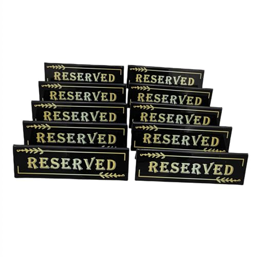Lot de 10 panneaux réservés en acrylique pour tables, tentes, réservations d'invités, pour mariage, restaurant, affaires, bureau, réunion, fête
