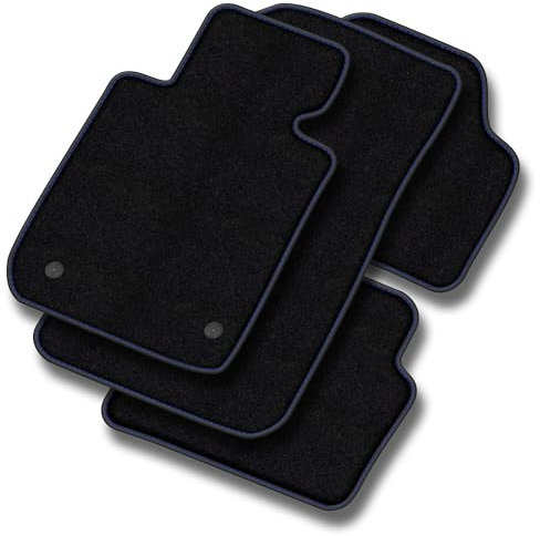 SMK Velours Premium fussmatten Auto passend für Dacia Duster II ab 2017 - Premium, Matt, Blau fußmatten Auto - Erleben Sie neuen Fahrkomfort mit einem Velours- Auto fußmatten Satz für Ihr Auto