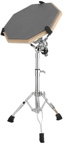 Luwecf Schlagzeug Übungsset mit Ständer, Vielseitiges Drum Pad für Drummer, grau