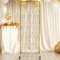 MorningRo Champagne Wall Display Stand Holder for Party, 4 Tier Gold Champers Wall Stand with Casters 24 Wine Glass Acrylic Champagne Glass Holder for Wedding Bridal Shower Party