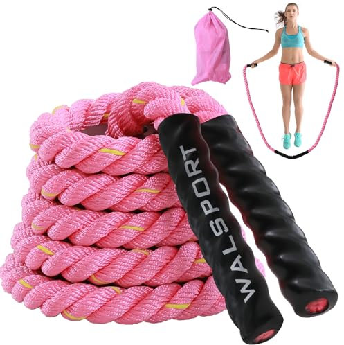 Weighted Jump Rope for Fitness – Heavy Skipping Rope for Women & Adults, Ideal for Home Gym Workouts, Strength Training, Weight Loss, and Boxing (Pink 1.5 lb)