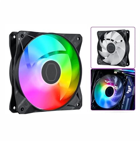 tianwandong Cooler Master CF120 120mm Case Fan Addressable 5V/3PIN ARGB CPU Cooler Fan Quiet Water Cooling Replace Fan