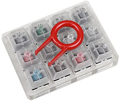 Asuinxurr 12 Key Switch Tester con base in acrilico per tastiera meccanica Cherry MX con pulitore chiave