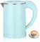 Hixava 600ML Petite Bouilloire Électrique 600W Bouilloire Portable Mini Bouilloire de Voyage en Acier Inoxydable Rapide Bouillir Théière Socle 360° pour L'eau Bouillante Thé Lait Café