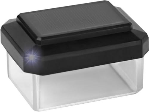 Generisch 6040 Solar Zaunleuchte LED - Stabmattenzaun (1, 60x40mm) - Solarleuchte für Stabzäune – LED Licht für Doppelstabmattenzaun | wetterfest | Einfache Montage | Diebstahlschutz