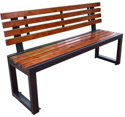 ZMTGLTG Lange Parkbank Aus Kunststoff Und Holz for Den Außenbereich Mit Rückenlehne, Balkon-, Terrassen- Und Gartenbank, Robust Und Langlebig(150cm)