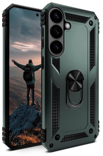 ONEFLOW für Samsung Galaxy S26 Hülle mit Handygriff Ständer, Outdoor Schutzhülle stoßfest Panzerhülle mit Kameraschutz, Handyhülle Hybrid TPU Case, Titan Cover, matt Grau