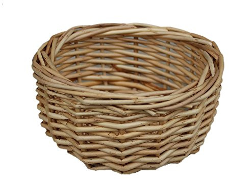 Red Hamper Mini Wicker Bowl, Brown, 12 x 12 x 6 cm