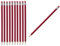 50 Bleistifte mit Radierer / HB / ohne Herstellerlogo / Farbe: lackiert rot