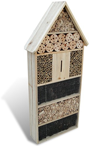 Festnight Groß Insektenhotel Insektenhaus aus Stabiles Holz Insekten Platz 50 x 15 x 100 cm