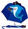 HECKBO Kinder Regenschirm Stockschirm Hai Motiv mit 3D Piratenmütze - Umbrella Jungen Mädchen - Kindergarten und Schule Zubehör - zur Einschulung für die Schultüte als kleine Aufmerksamkeit