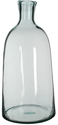 Mica Decorations Vase Bouteille Florine en verre transparent - 58 x Ø 26 cm - Vase à Fleur decoratif